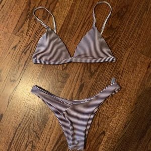 Striped bathing suit